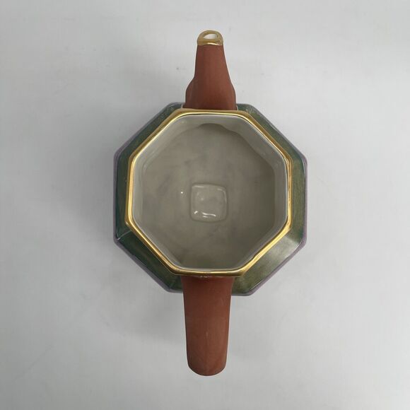 MacKenzie Childs Torquay Coffee Tea Pot Lid Kelp Urchin - Picture 11 of 16